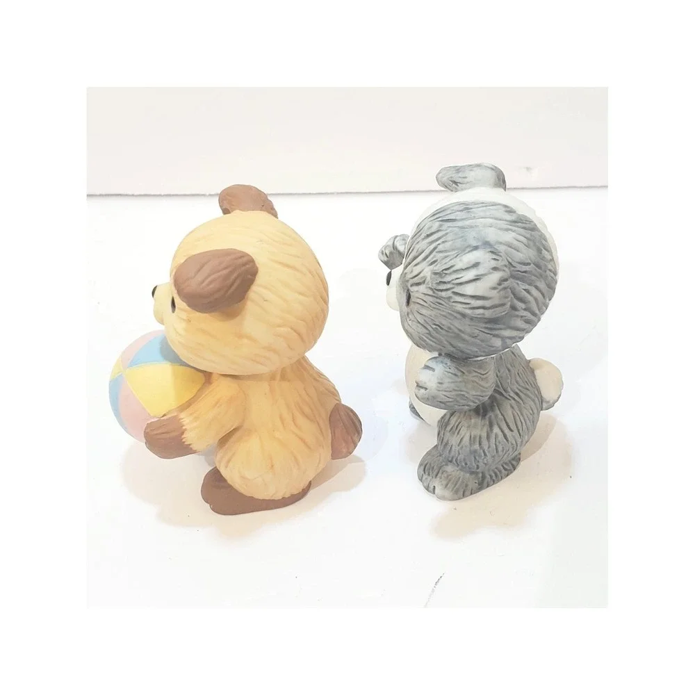 Lot of 2 Vtg Avon 1992 Porcelain Dogs Animals Best Buddies Figurine Figure 2.25